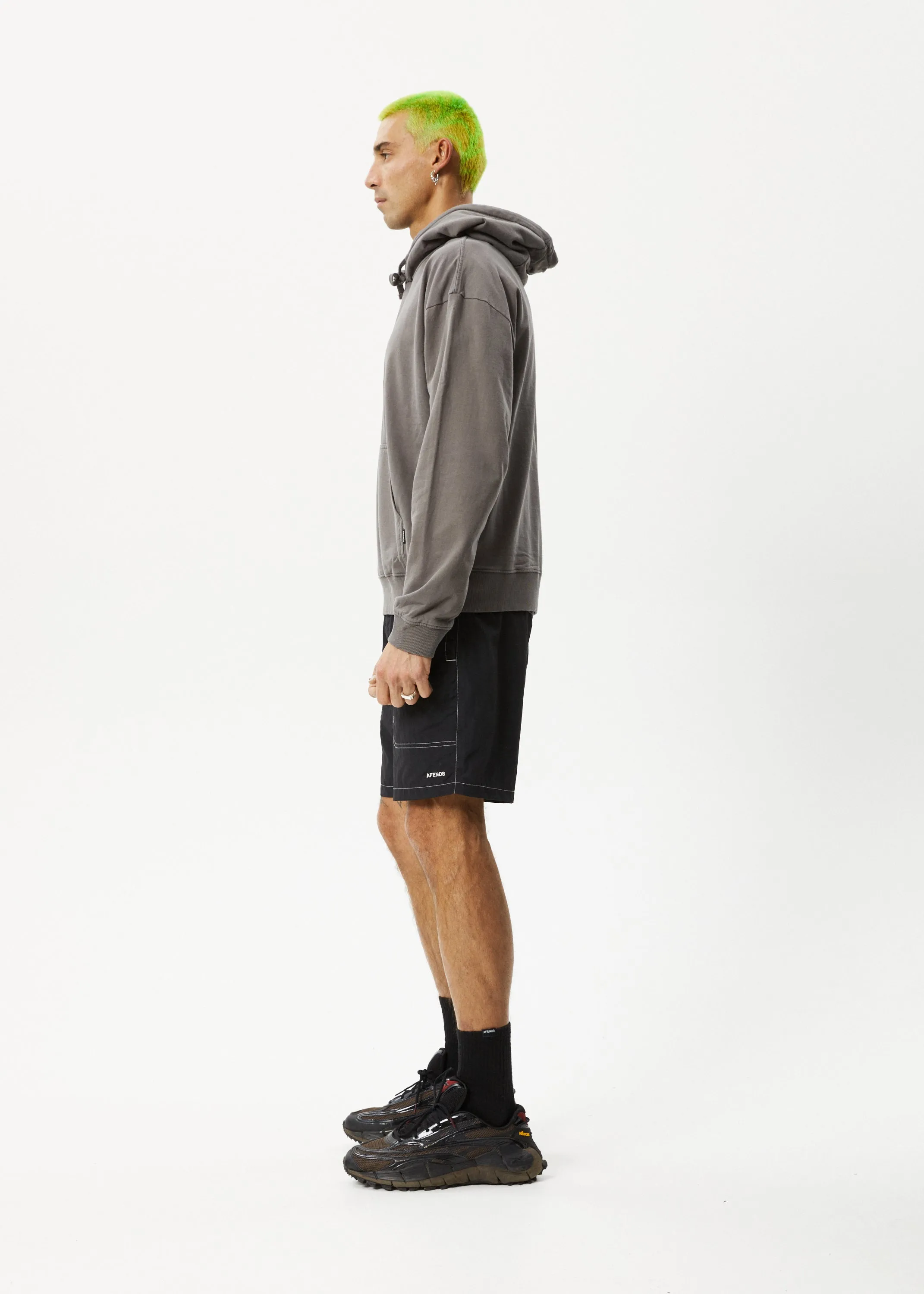 AFENDS Mens Fly Free - Graphic Hoodie - Steel sold by Afends product image thumbnail 4