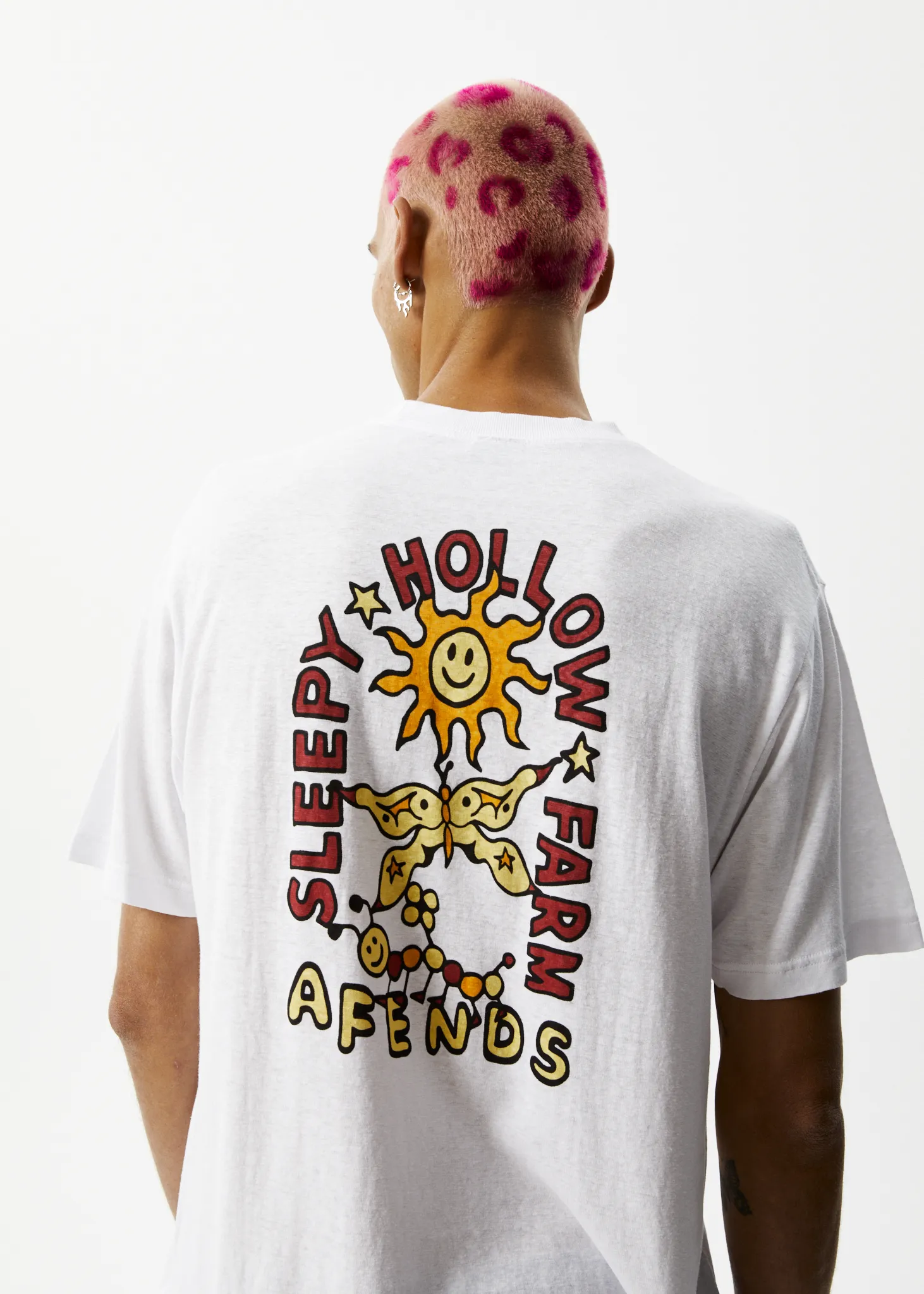AFENDS Mens Caterpillar - Retro Graphic T-Shirt - White sold by Afends product image thumbnail 2