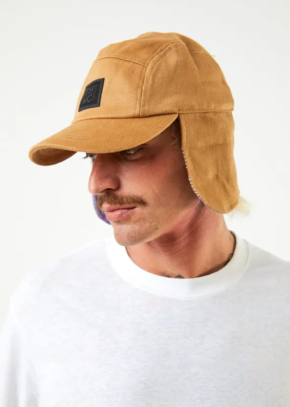 AFENDS Unisex Colby - Flap 5 Panel Cap - Chestnut sold by Afends