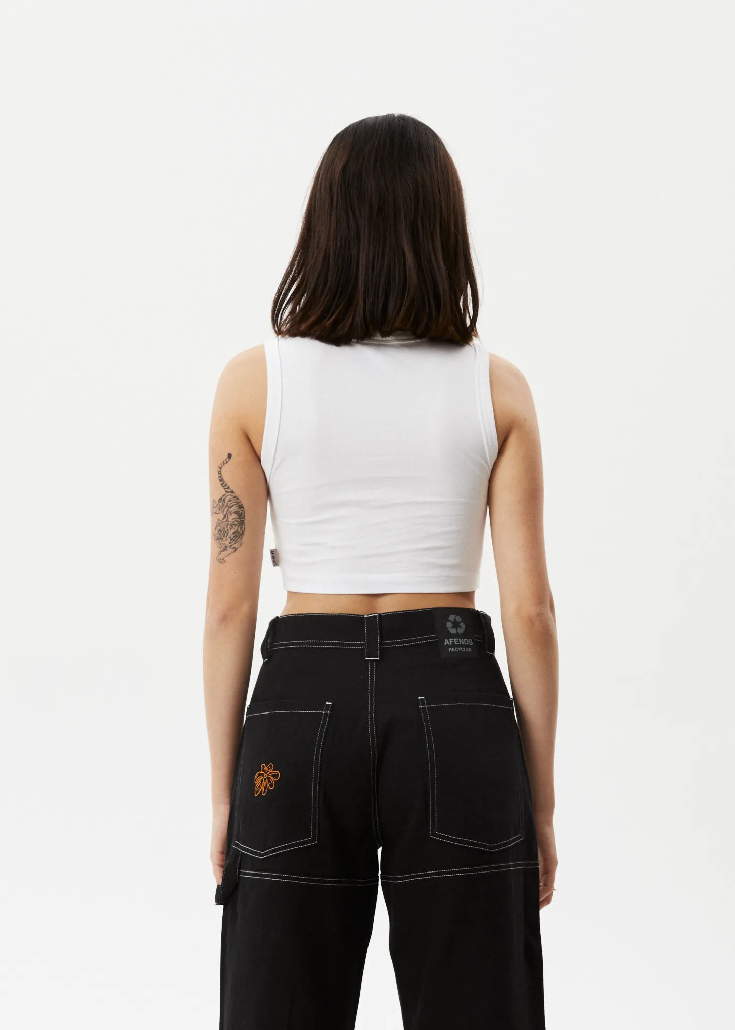 AFENDS Womens Daisy - Cropped Singlet - White sold by Afends product image thumbnail 5