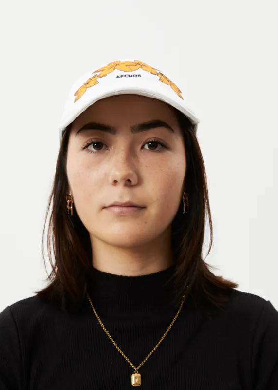 AFENDS Unisex Intergalactic - 6 Panel Cap - White sold by Afends