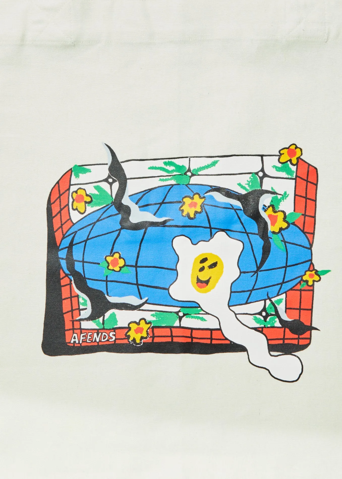 AFENDS Unisex Globe - Graphic Tote Bag - White sold by Afends product image thumbnail 2