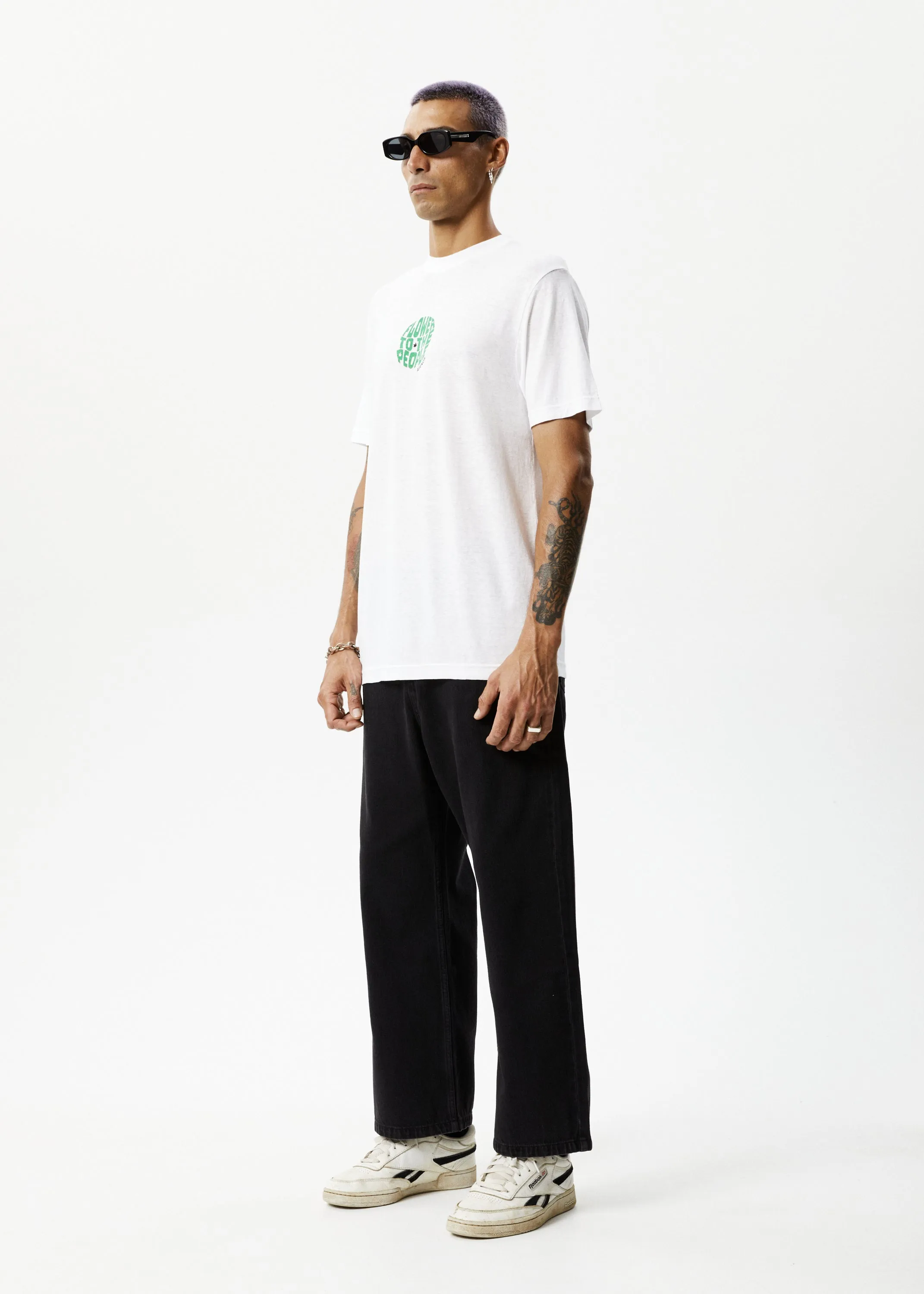 AFENDS Mens Circular - Graphic Retro Tee - White sold by Afends product image thumbnail 3