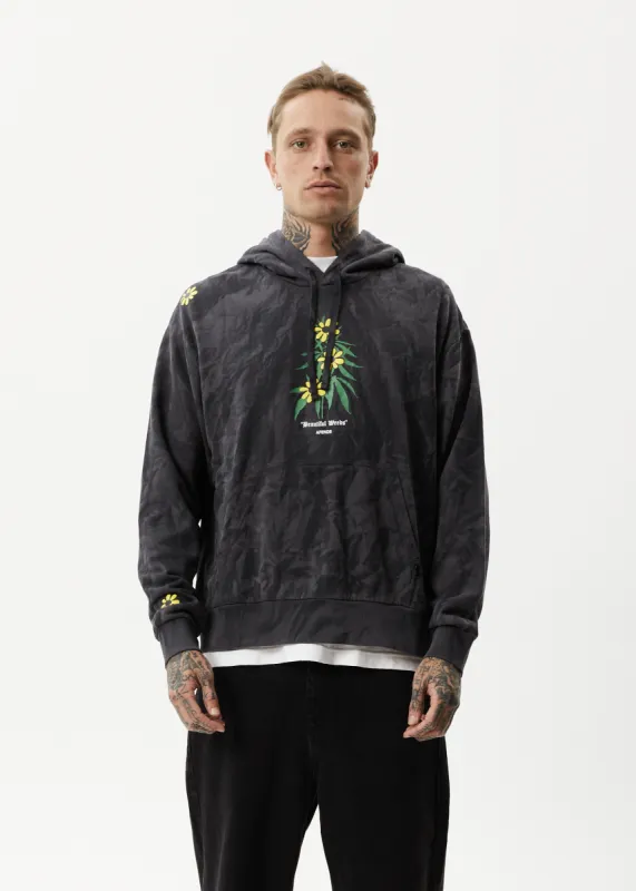AFENDS Mens Beautiful Weeds - Graphic Hoodie - Black sold by Afends