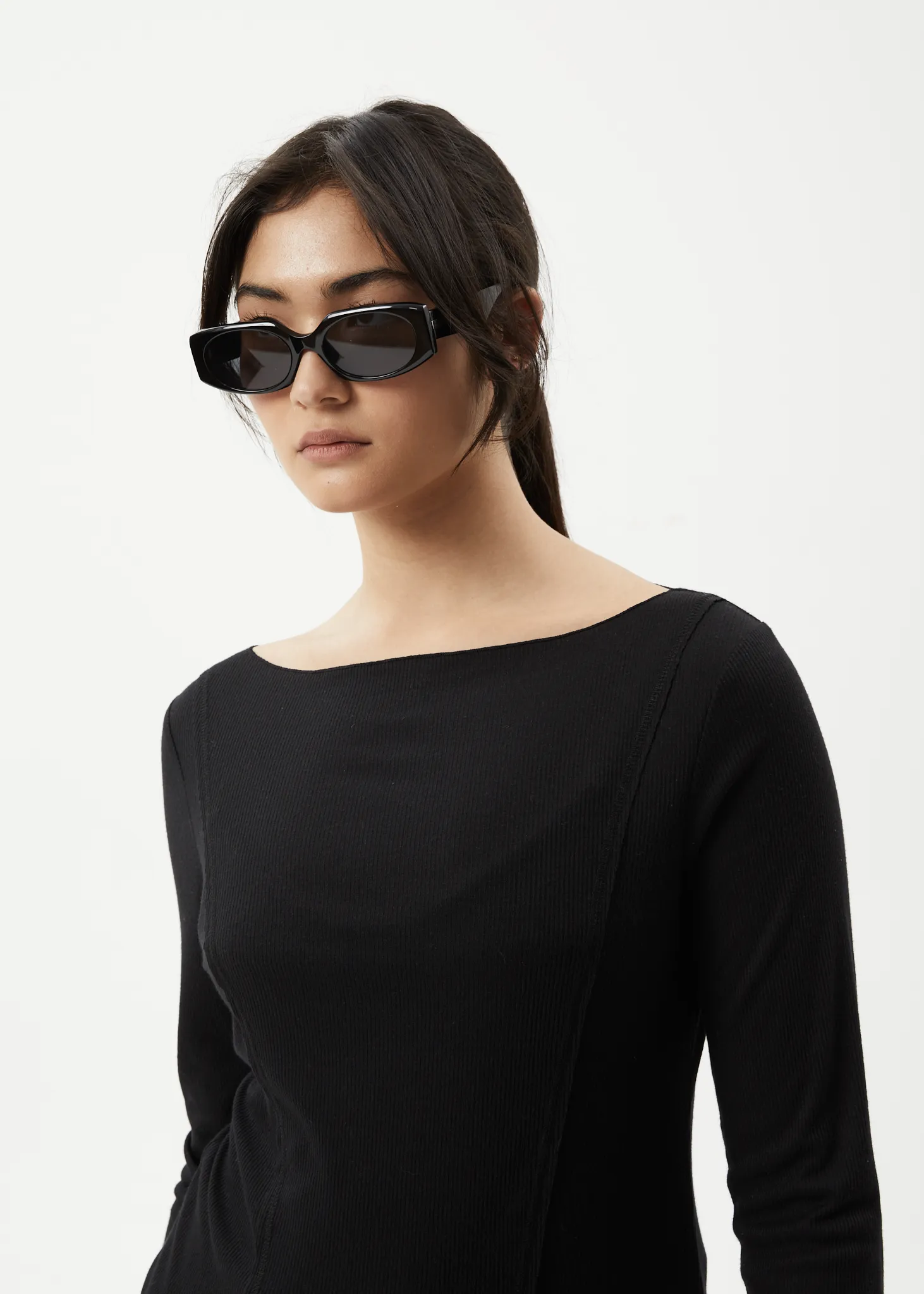 AFENDS Womens Mirage Bamboo - Sheer Long Sleeve Top - Black sold by Afends product image thumbnail 2