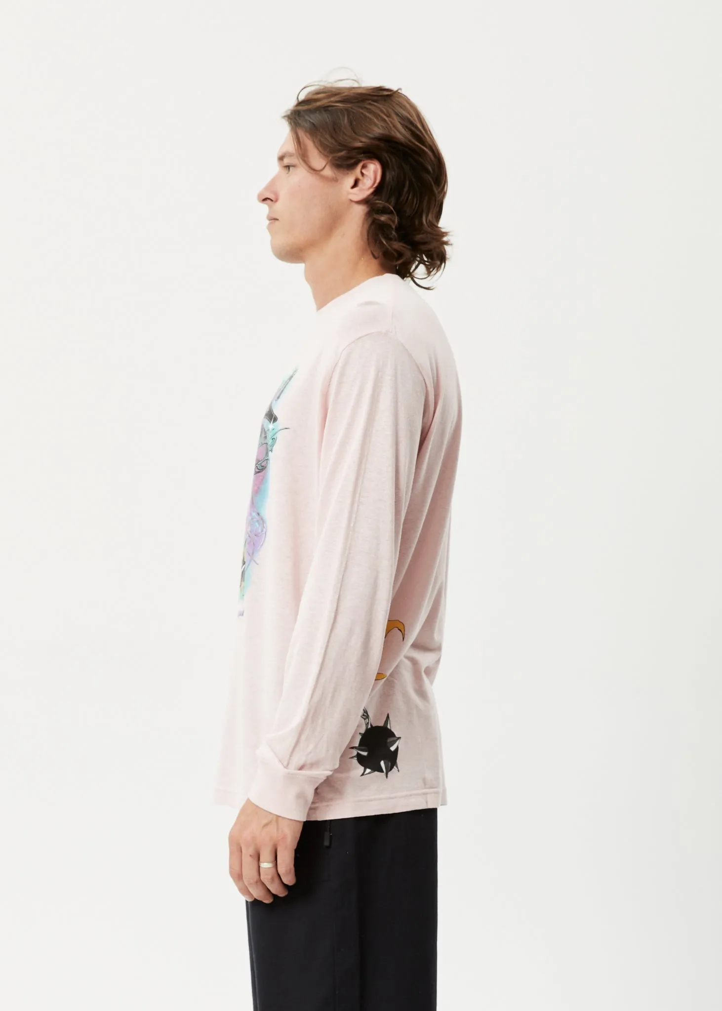AFENDS Mens Liquid Haze - Long Sleeve Graphic Tee - Lotus sold by Afends product image thumbnail 4
