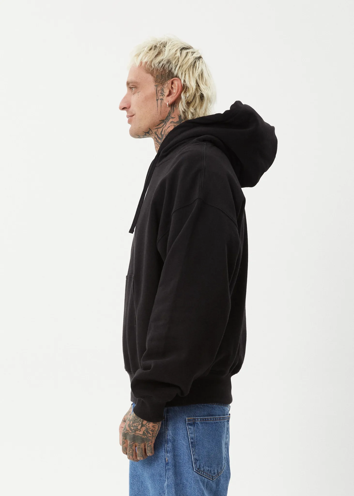 AFENDS Mens Genesis - Boxy Hoodie - Black sold by Afends product image thumbnail 4
