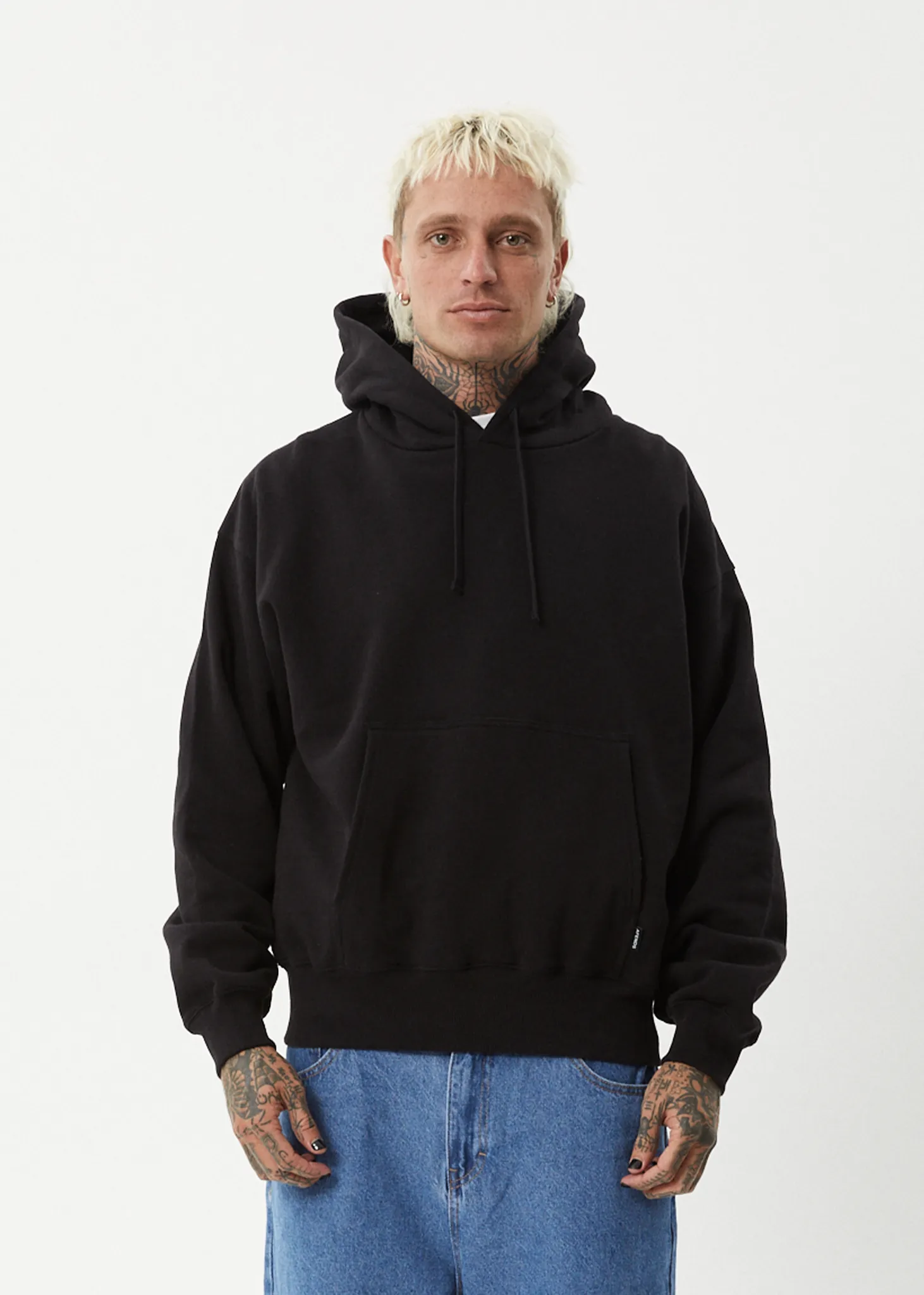AFENDS Mens Genesis - Boxy Hoodie - Black sold by Afends product image thumbnail 2