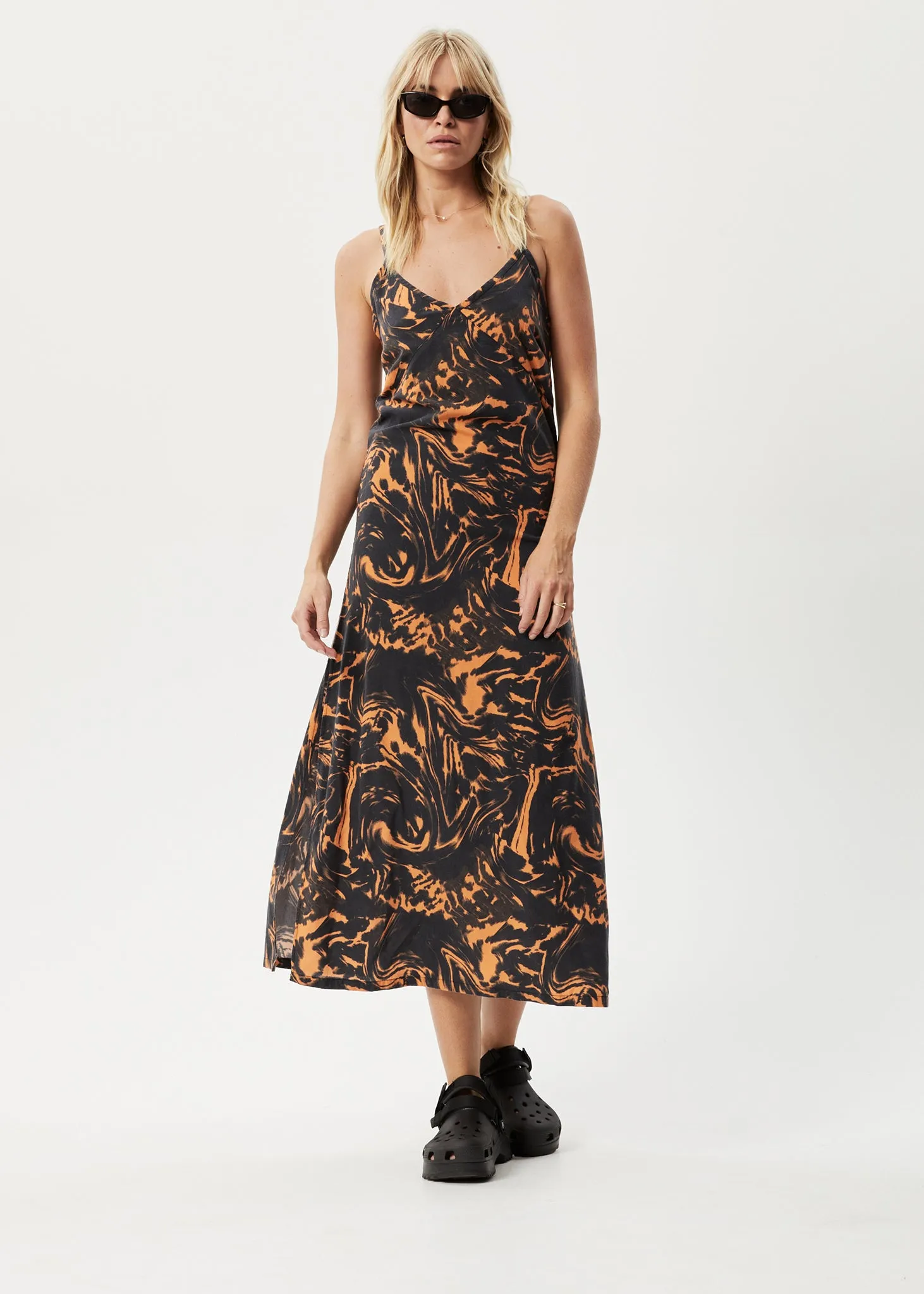 AFENDS Womens Marble - Maxi Dress - Black sold by Afends
