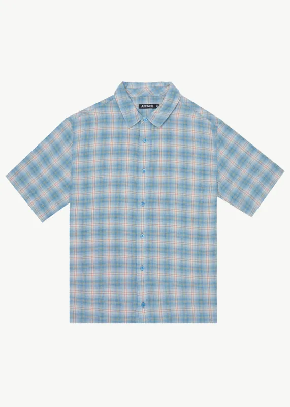 AFENDS Mens Position - Short Sleeve Shirt - Lake Check sold by Afends