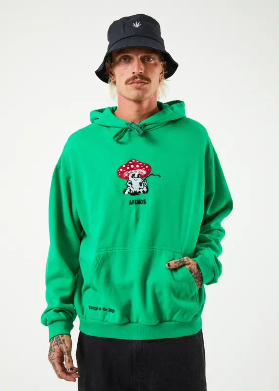 AFENDS Mens Caught In The Wild - Graphic Hoodie - Forest sold by Afends