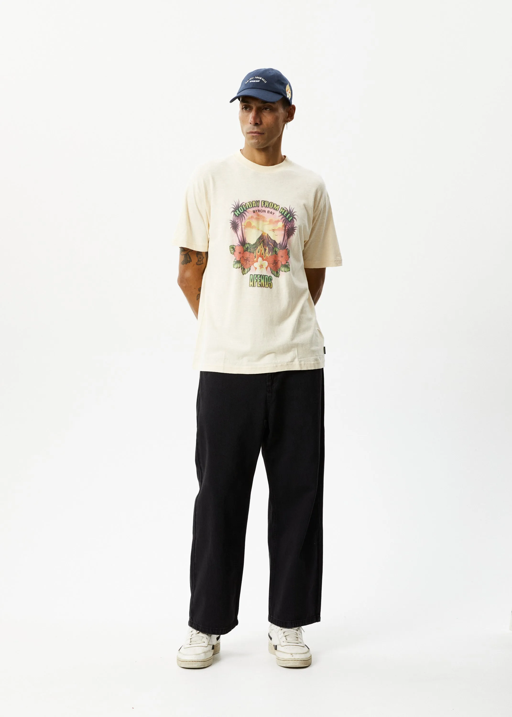 AFENDS Mens Holiday - Graphic Boxy T-Shirt - Sand sold by Afends product image thumbnail 2