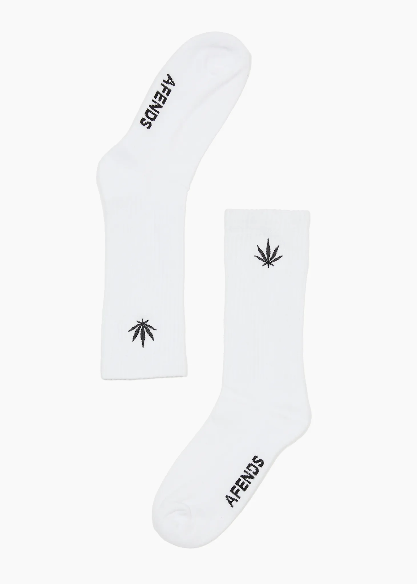 AFENDS Mens Happy - Socks One Pack - White sold by Afends