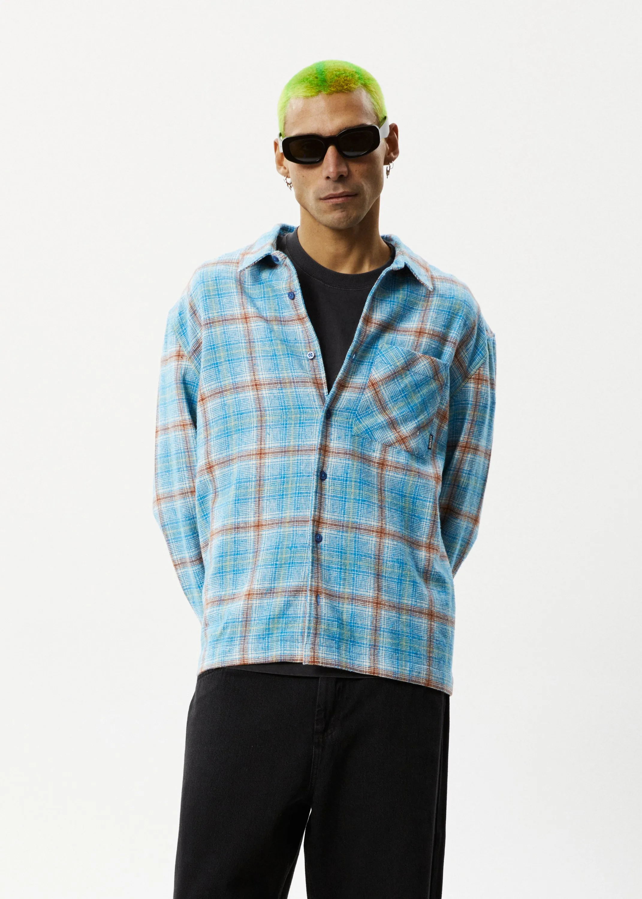 AFENDS Mens Position - Flannel Shirt - Lake Check sold by Afends product image thumbnail 3