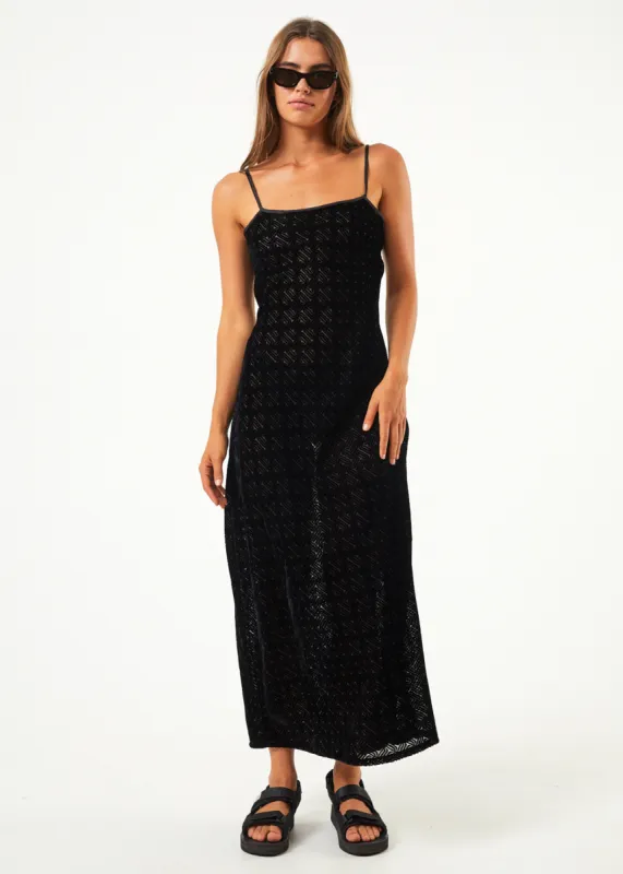 AFENDS Womens Echo - Sheer Maxi Dress - Black sold by Afends