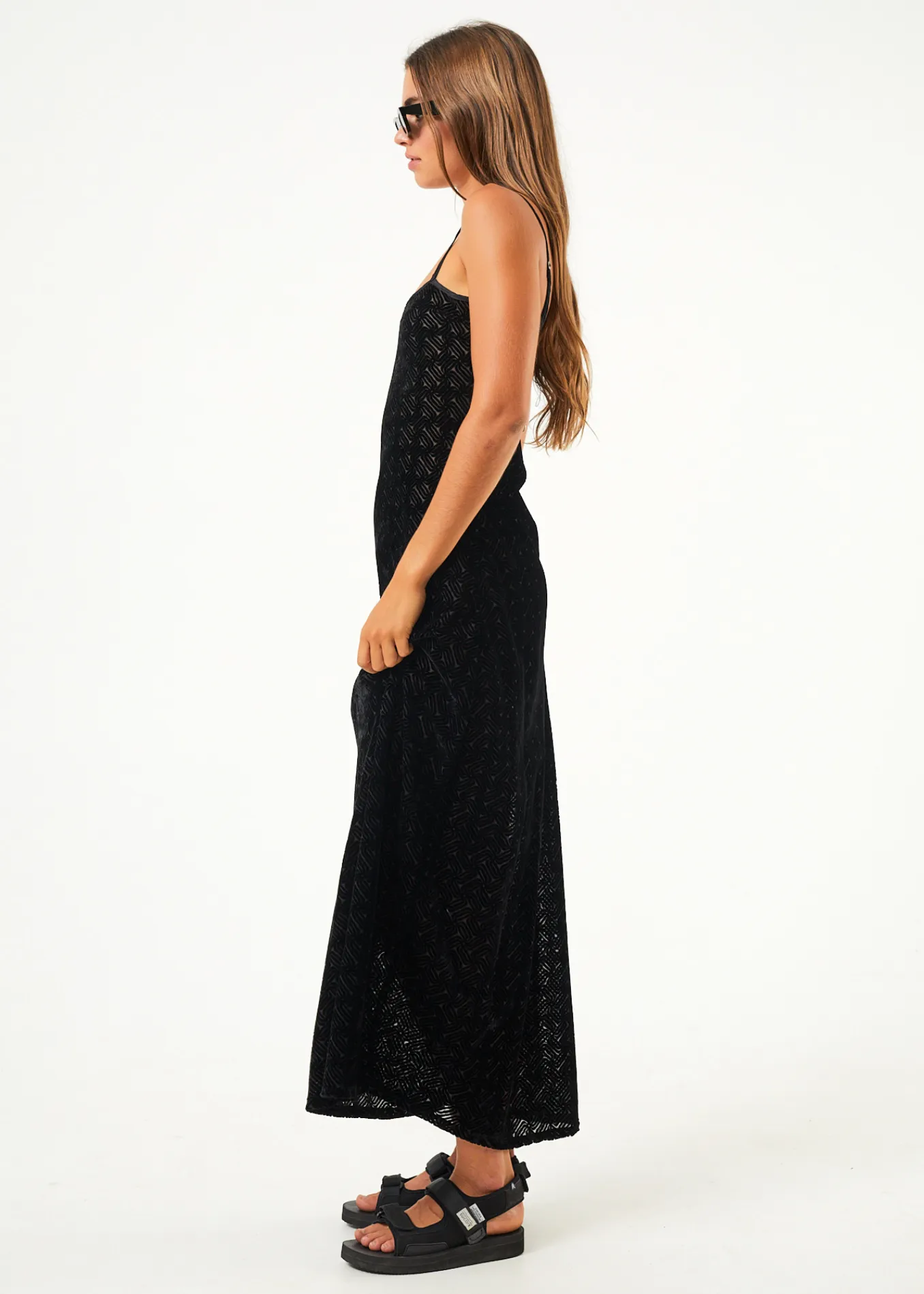 AFENDS Womens Echo - Sheer Maxi Dress - Black sold by Afends product image thumbnail 3