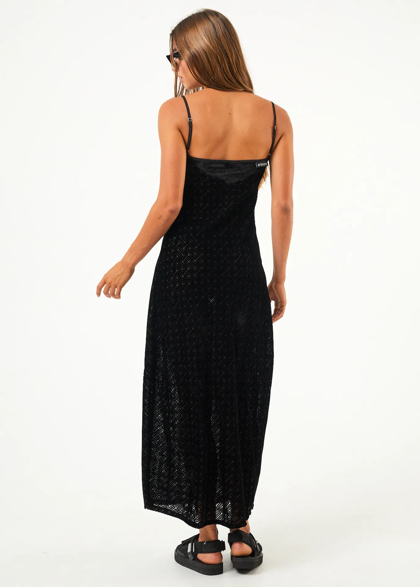 AFENDS Womens Echo - Sheer Maxi Dress - Black sold by Afends product image thumbnail 4