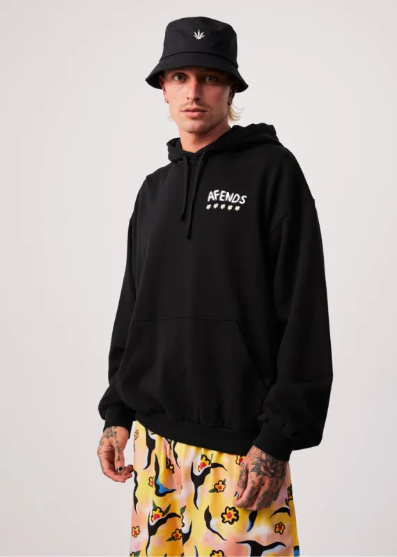 AFENDS Mens Flowers - Hoodie - Black sold by Afends
