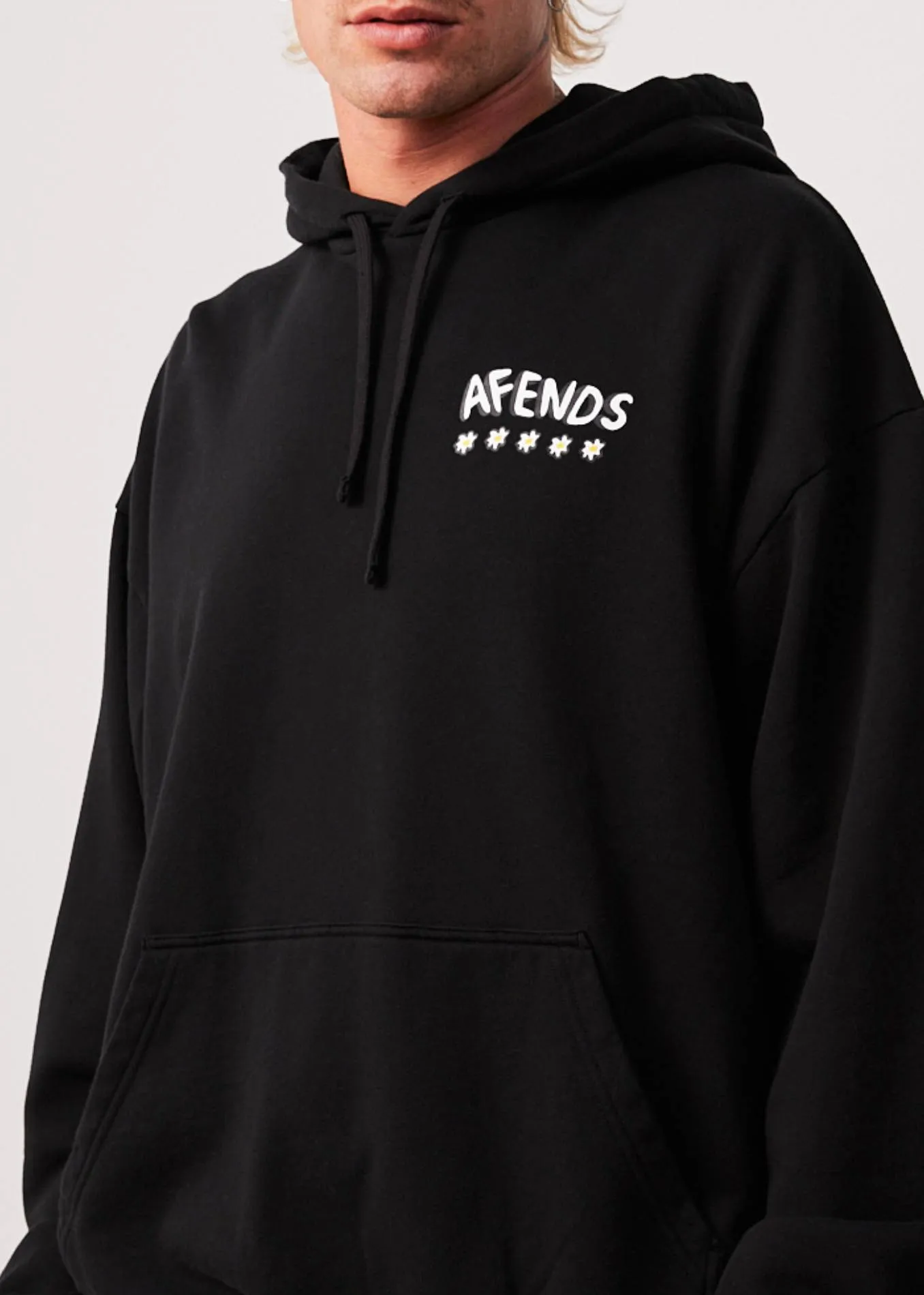 AFENDS Mens Flowers - Hoodie - Black sold by Afends product image thumbnail 2