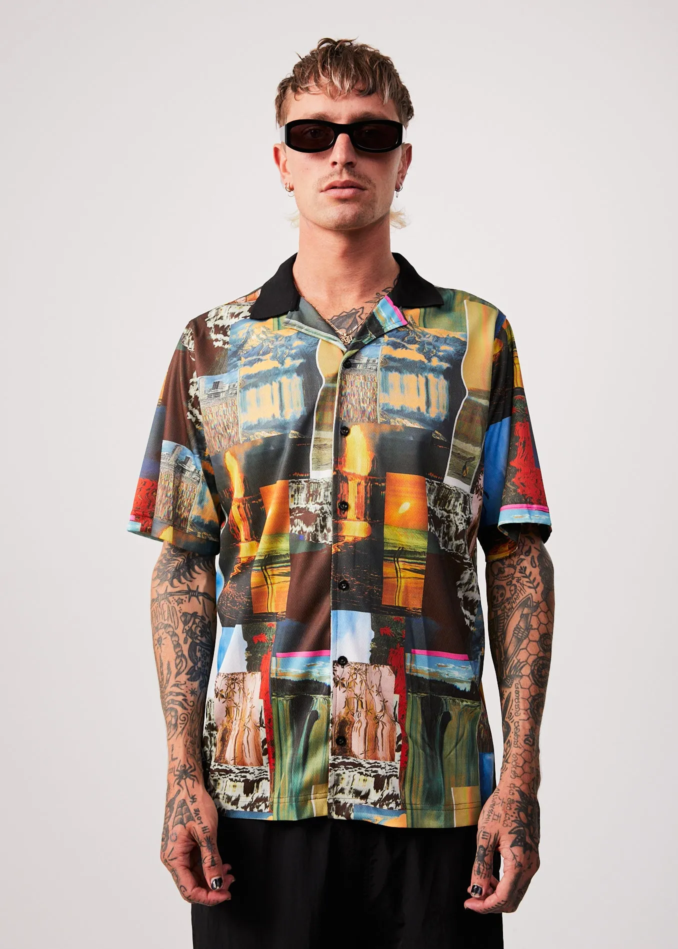 AFENDS Mens Boulevard - Short Sleeve Shirt - Multi sold by Afends