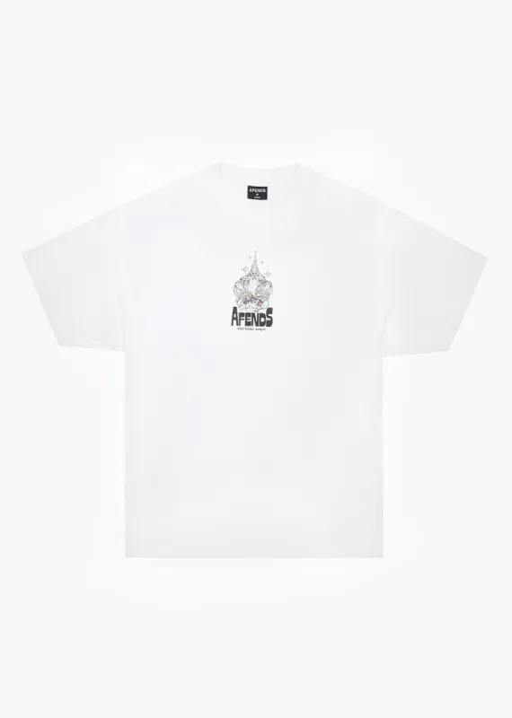 AFENDS Mens Magic Wizzo - Boxy T-Shirt - White sold by Afends