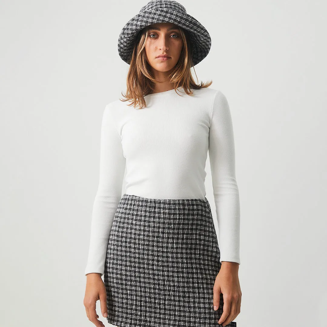 AFENDS Womens Harvey - Ribbed Long Sleeve Tee - Off White sold by Afends product image thumbnail 5