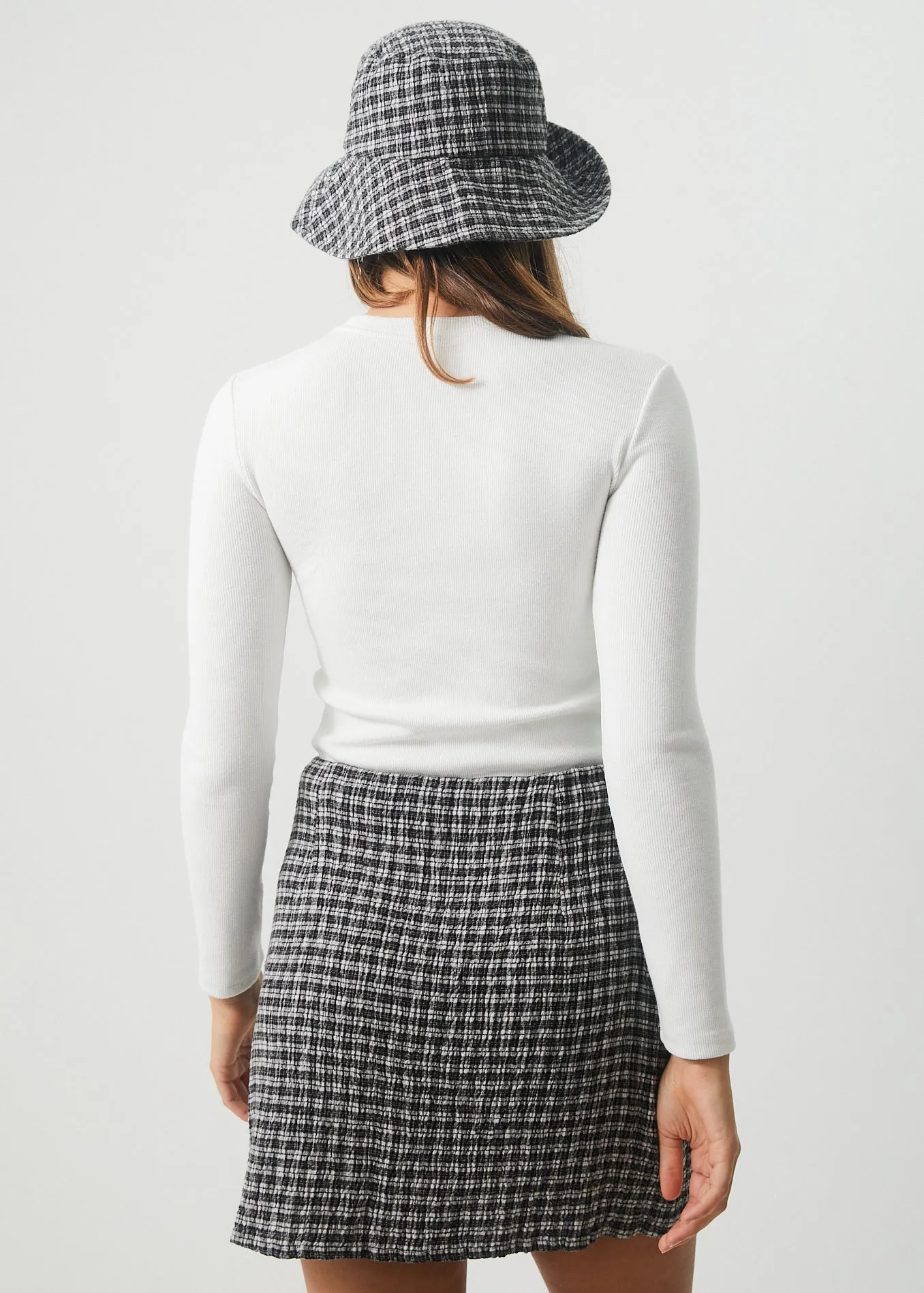 AFENDS Womens Harvey - Ribbed Long Sleeve Tee - Off White sold by Afends product image thumbnail 4