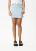 AFENDS Womens Billie - Rib Floral Mini Skirt - Smoke Blue sold by Afends