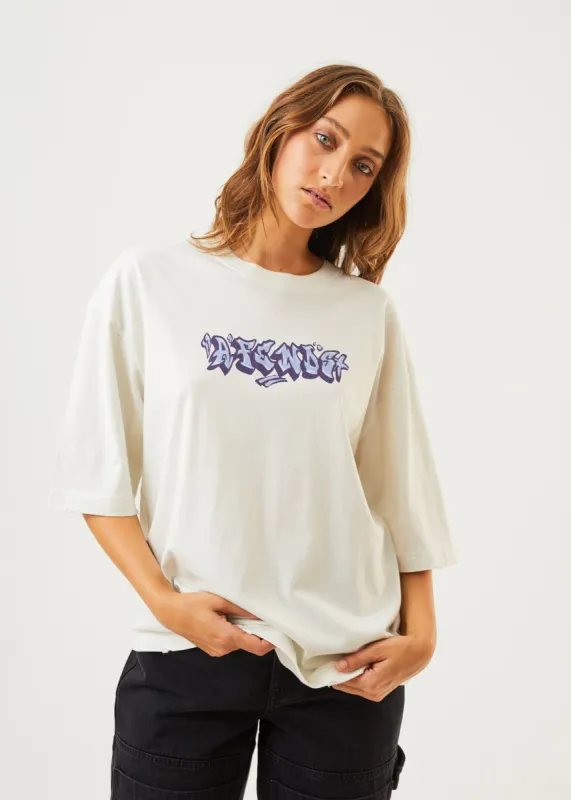 AFENDS Womens Tracks - Oversized T-Shirt - Off White sold by Afends
