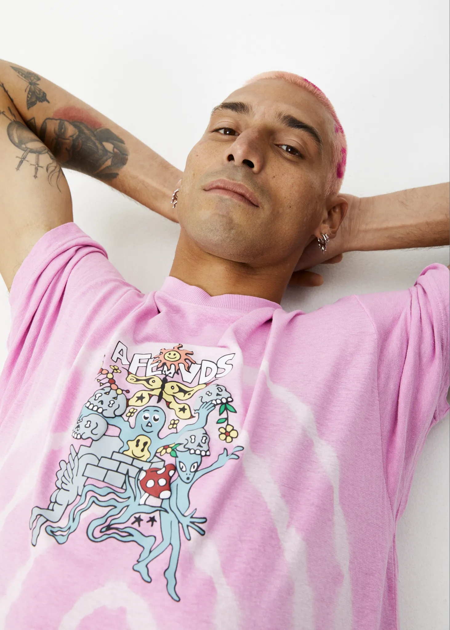 AFENDS Mens Farming - Retro Graphic T-Shirt - Candy sold by Afends product image thumbnail 2