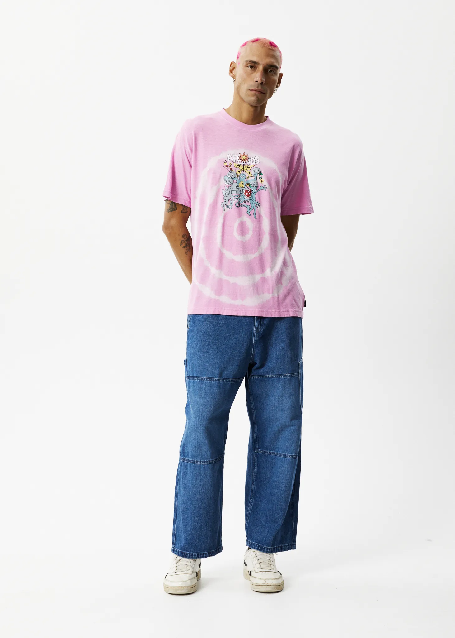 AFENDS Mens Farming - Retro Graphic T-Shirt - Candy sold by Afends product image thumbnail 3