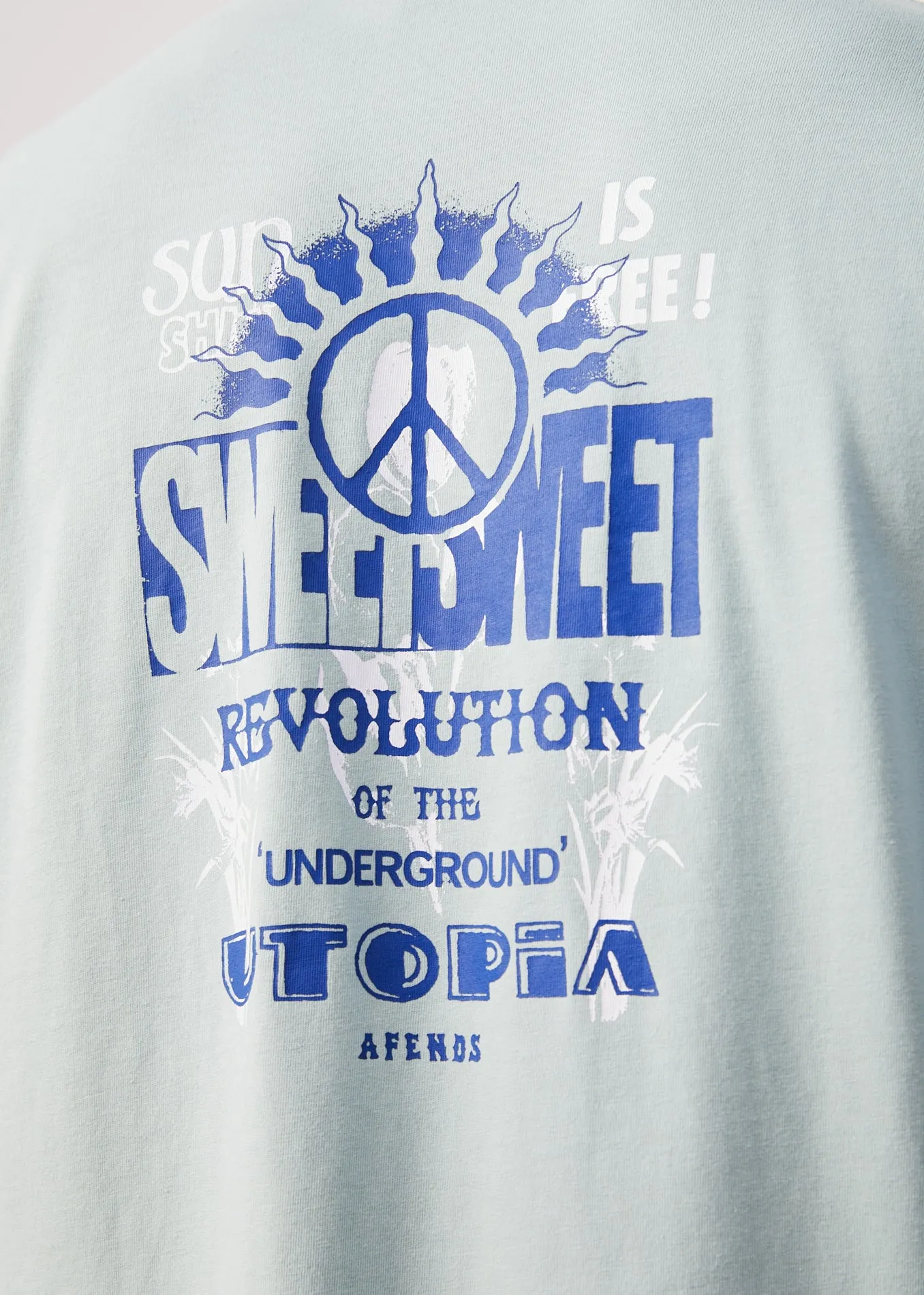 AFENDS Mens Utopia - Long Sleeve Graphic T-Shirt - Smoke Green sold by Afends product image thumbnail 2