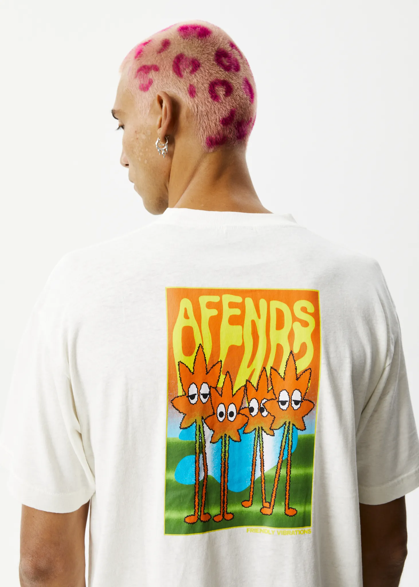AFENDS Mens Vibrations - Boxy Graphic T-Shirt - Off White sold by Afends product image thumbnail 2