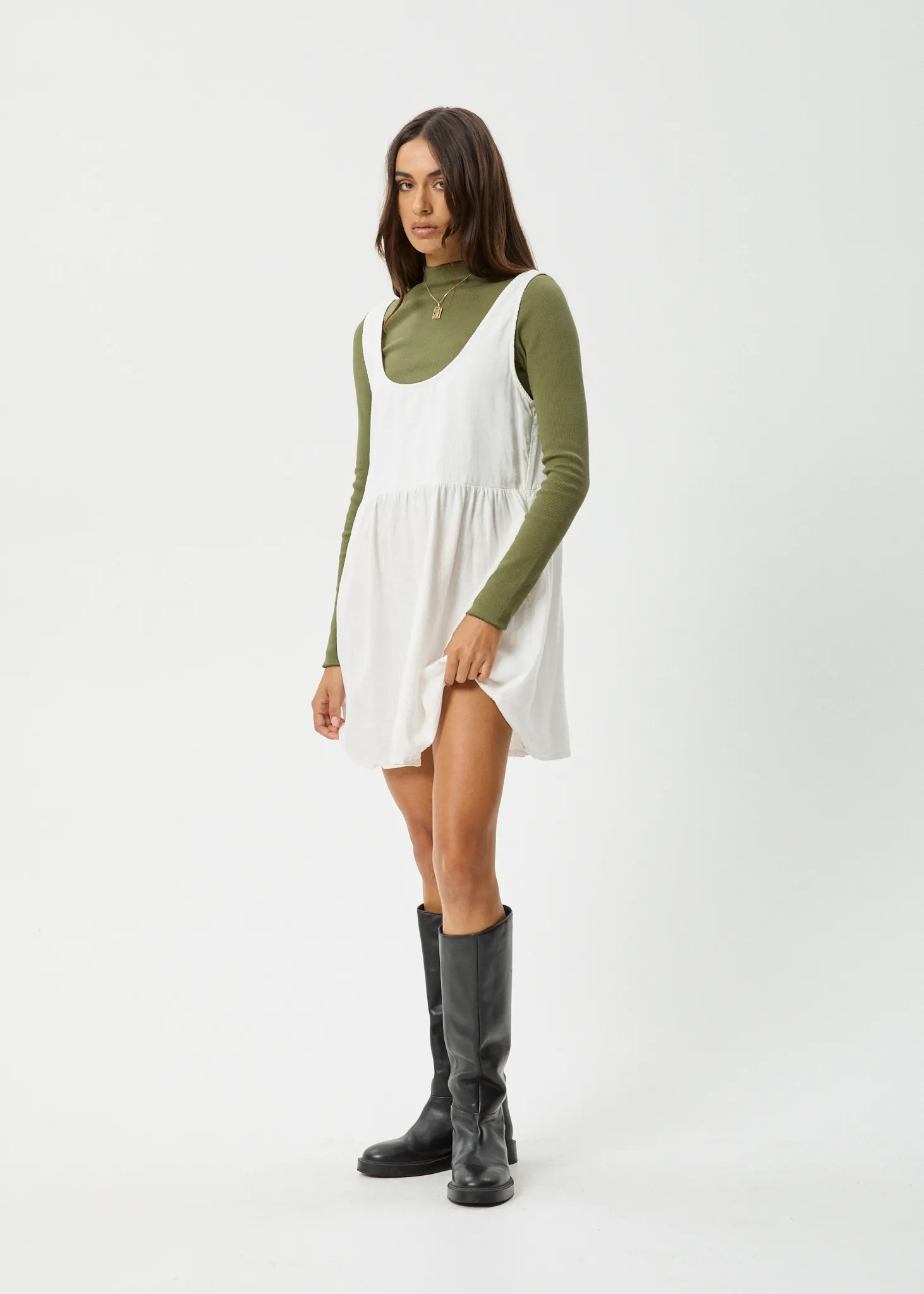 AFENDS Womens Jesse - Mini Dress - Natural sold by Afends product image thumbnail 3