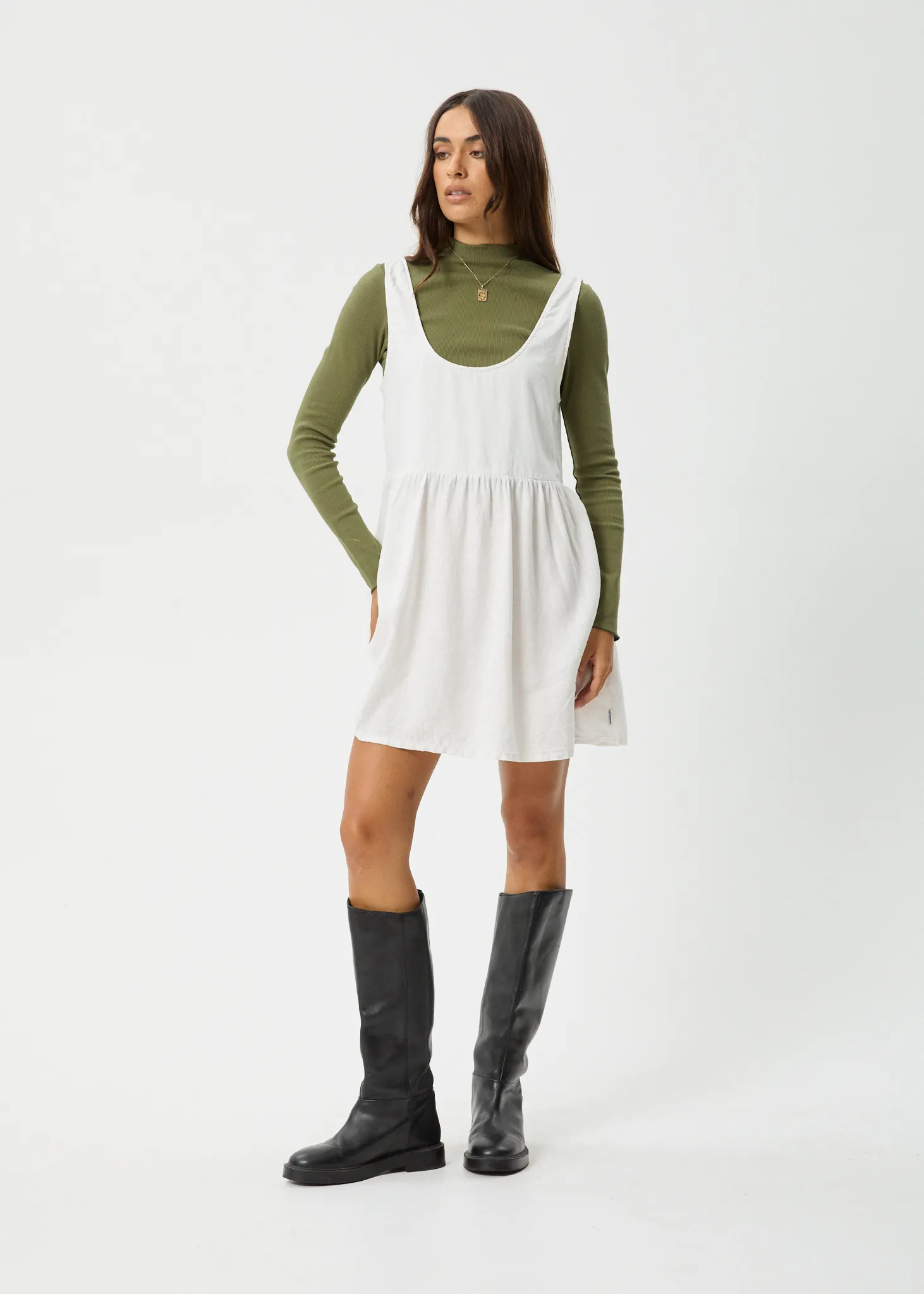 AFENDS Womens Jesse - Mini Dress - Natural sold by Afends product image thumbnail 2