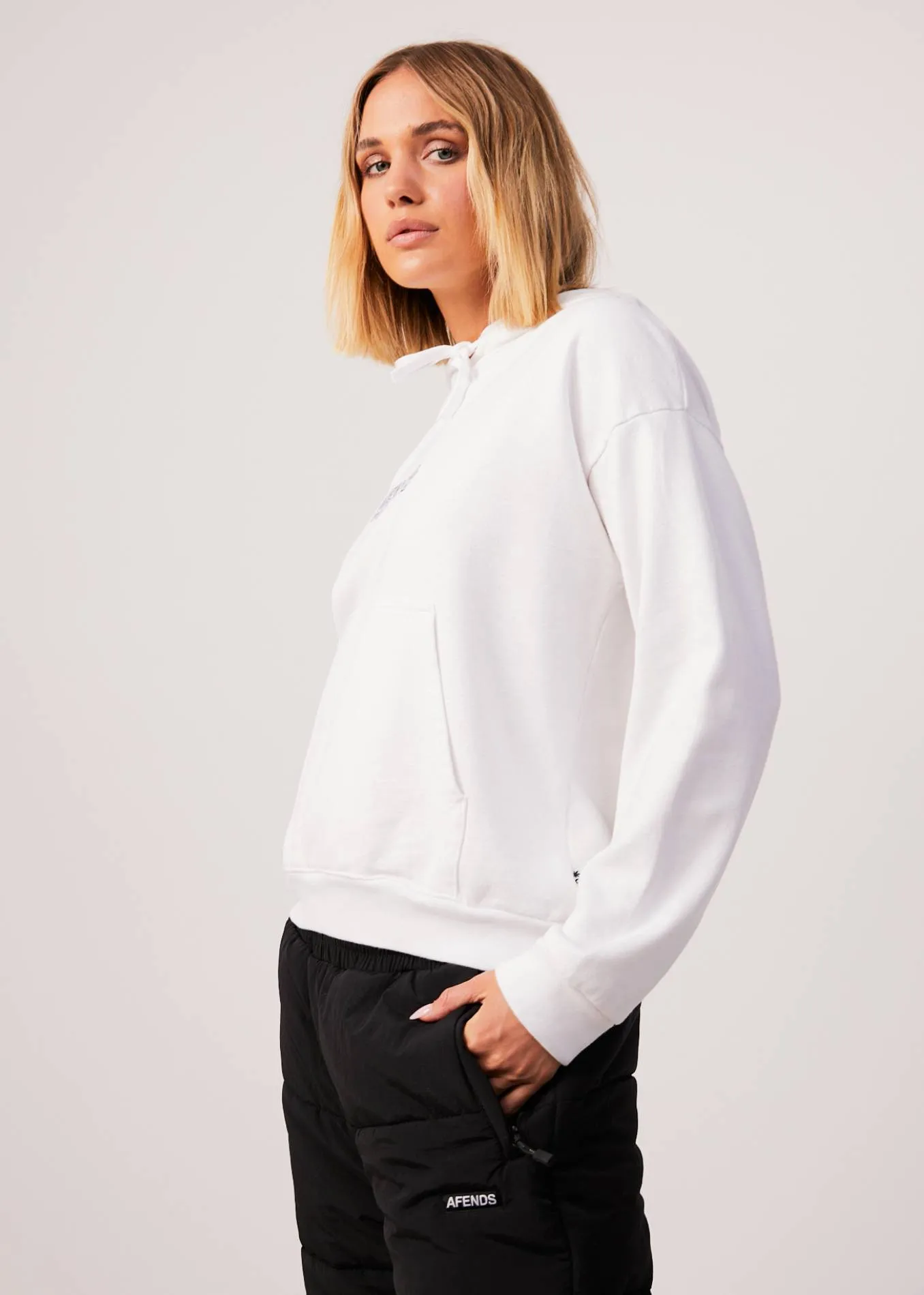 AFENDS Womens Pearly - Hoodie - White sold by Afends product image thumbnail 4