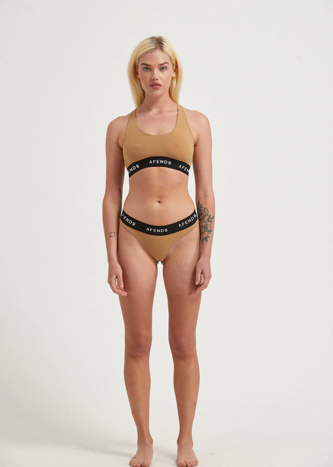 AFENDS Womens Molly - Sports Crop - Chestnut sold by Afends product image thumbnail 5