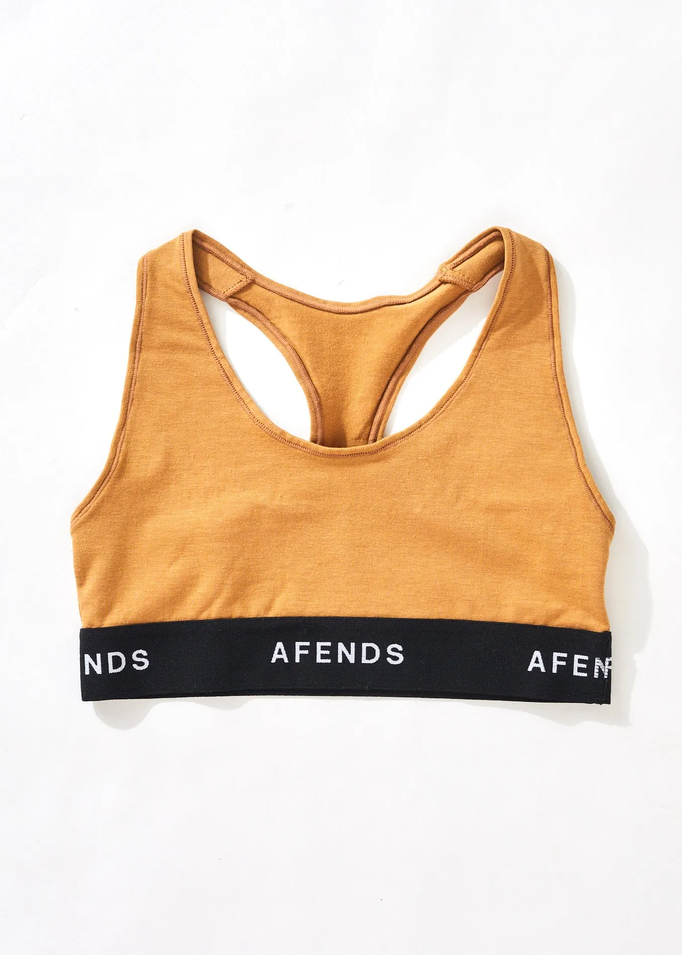 AFENDS Womens Molly - Sports Crop - Chestnut sold by Afends