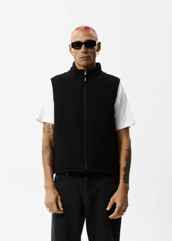 AFENDS Midnight - Puffer Vest - Black sold by Afends