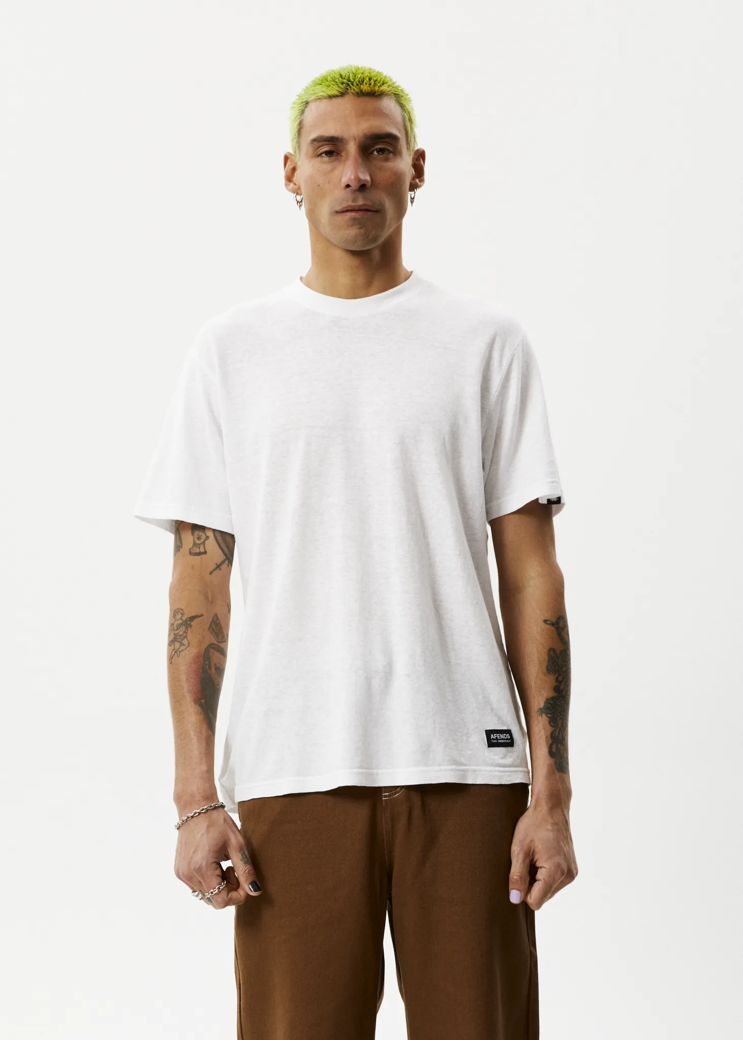 AFENDS Mens Classic - Retro Fit Tee - White sold by Afends product image thumbnail 2