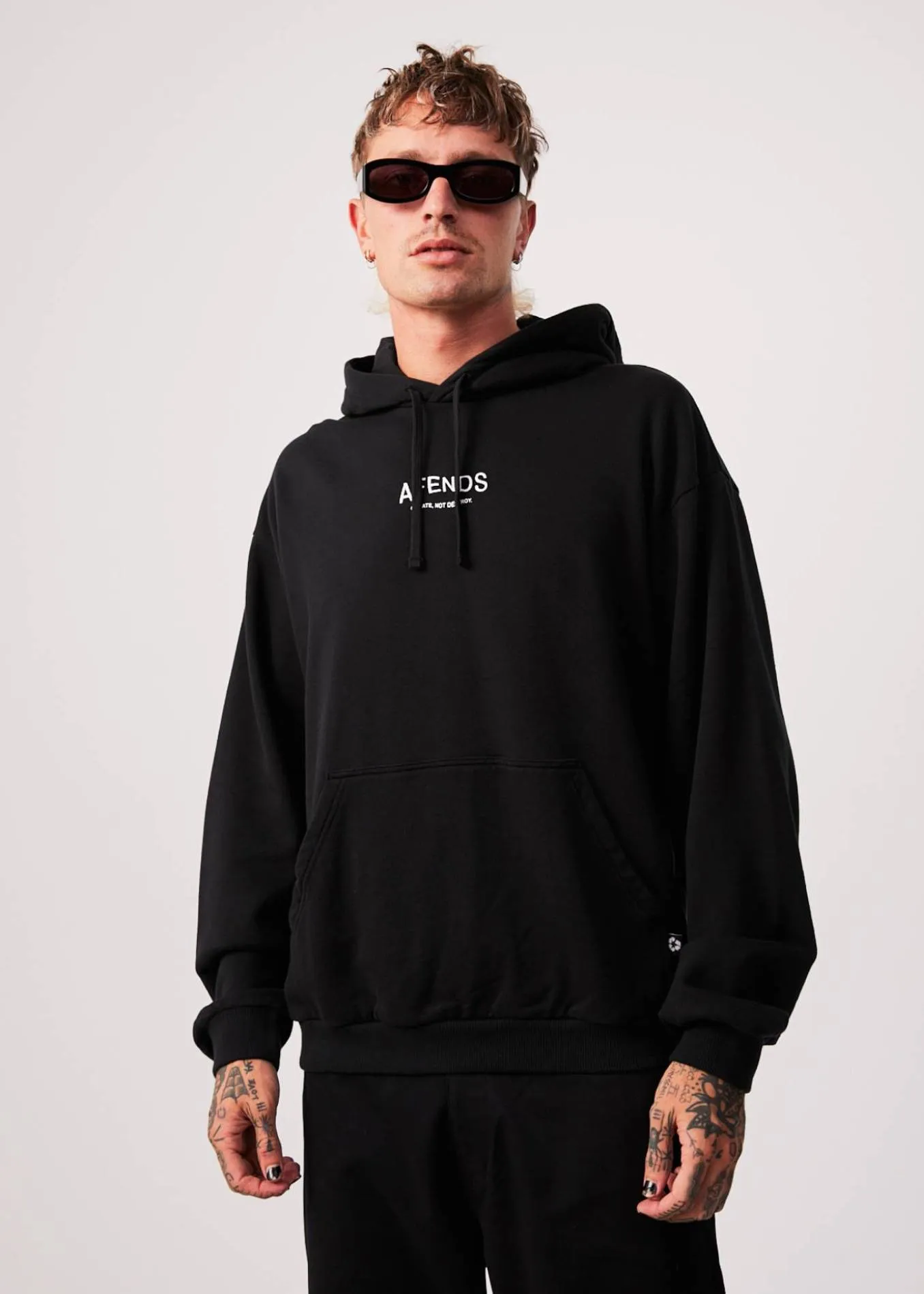 AFENDS Mens Spaced - Hoodie - Black sold by Afends