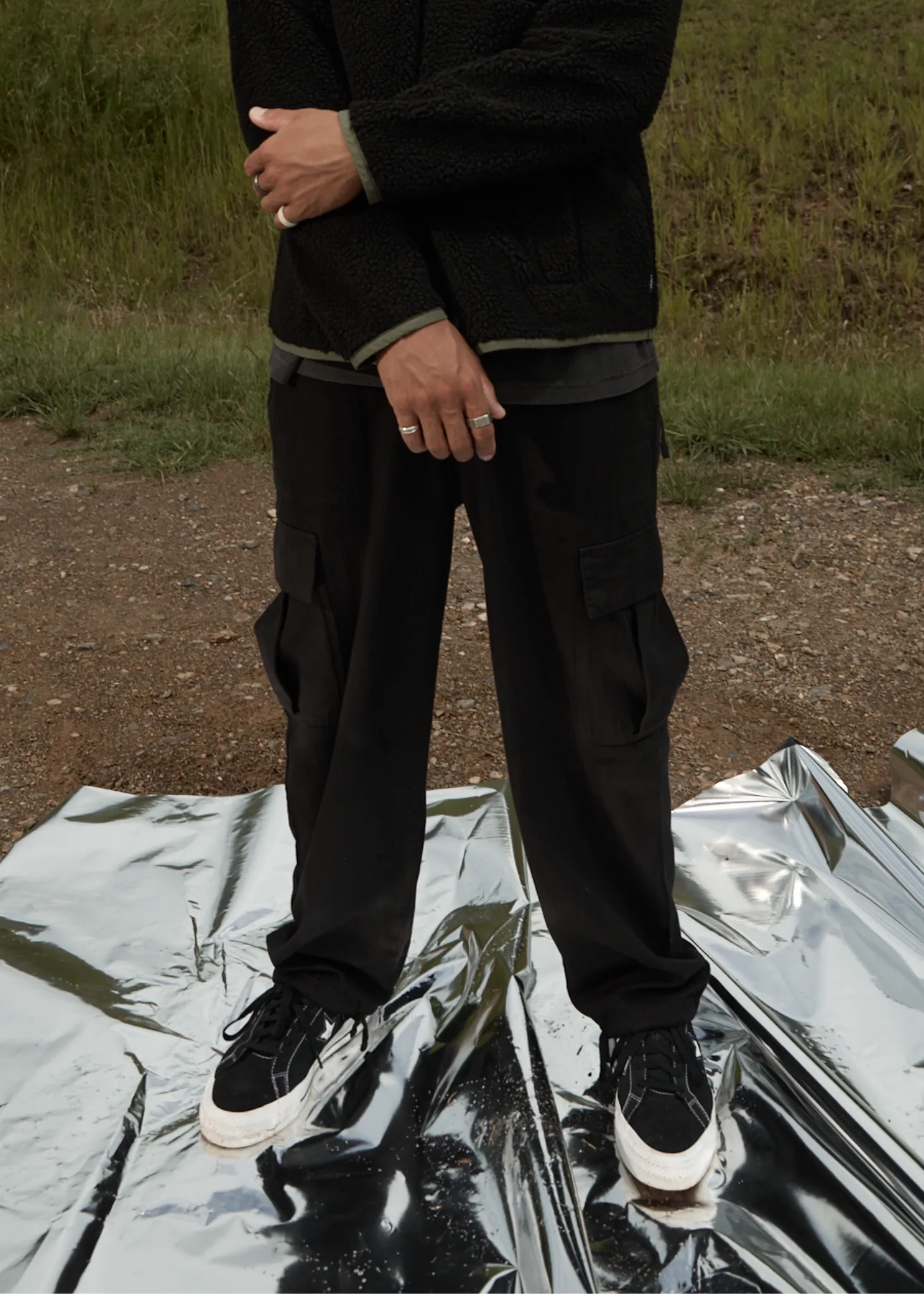 AFENDS Mens Atlas - Cargo Pant - Black sold by Afends product image thumbnail 2