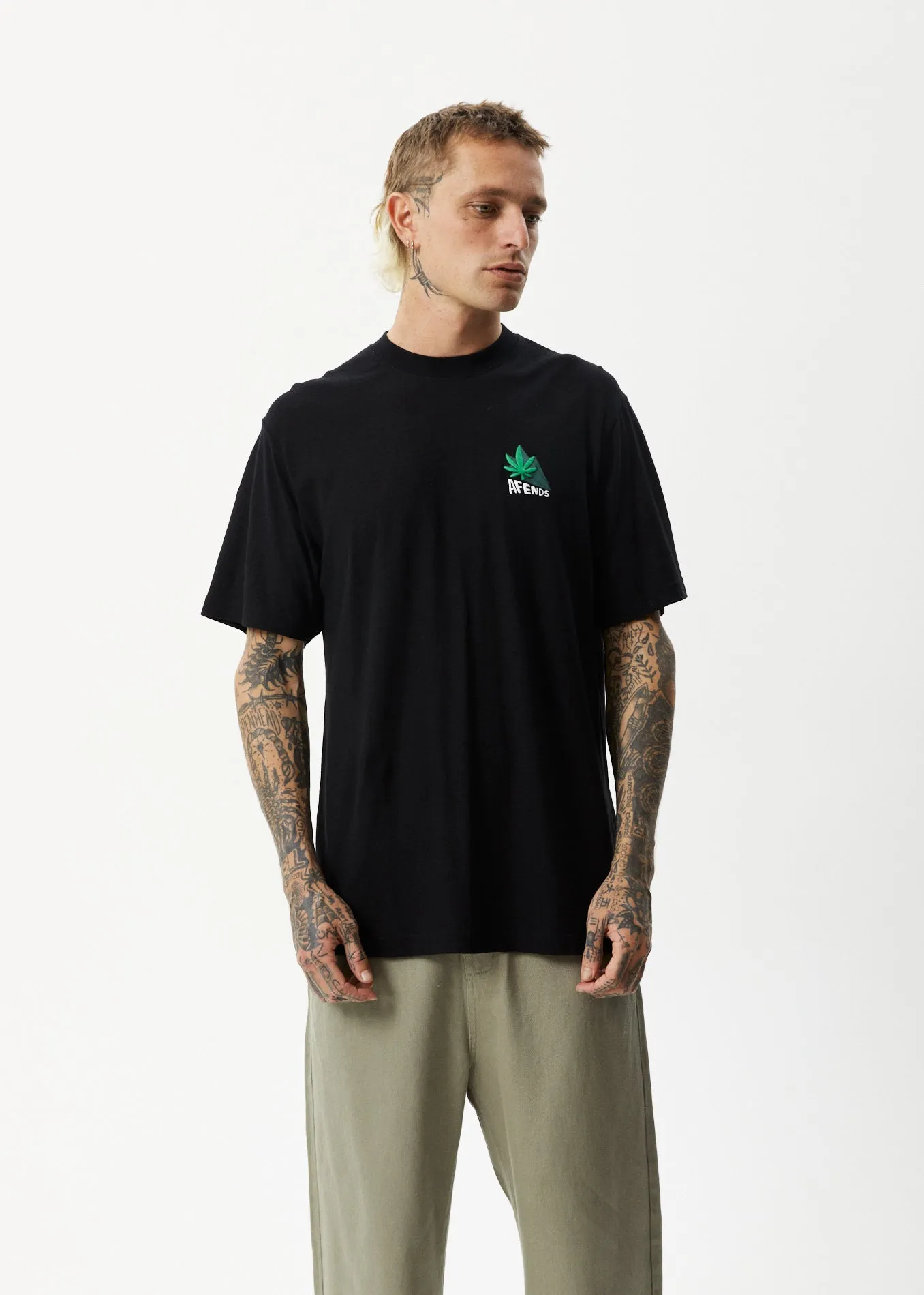 AFENDS Mens Crops - Retro Logo T-Shirt - Black sold by Afends product image thumbnail 2