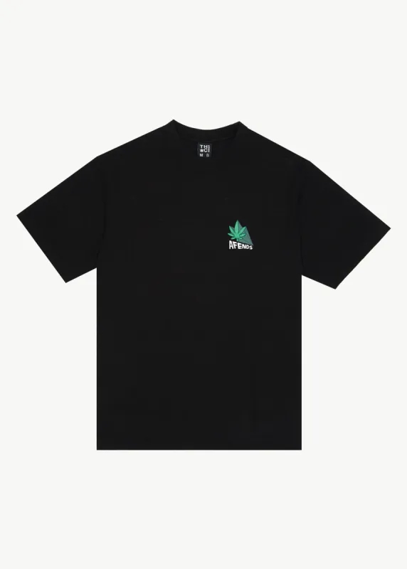AFENDS Mens Crops - Retro Logo T-Shirt - Black sold by Afends
