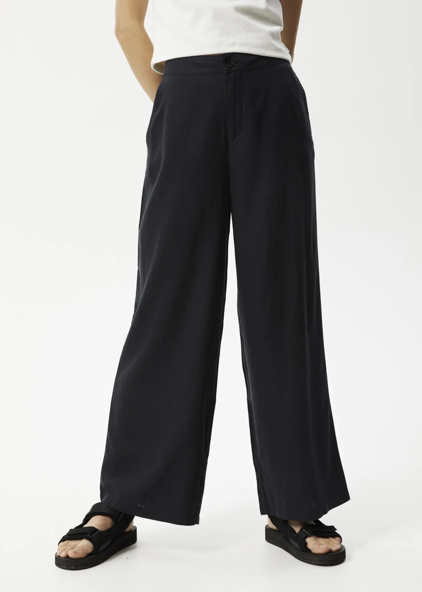 AFENDS Womens Sienna - Wide Leg Pants - Black sold by Afends product image thumbnail 2