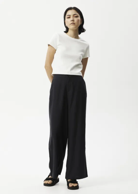 AFENDS Womens Sienna - Wide Leg Pants - Black sold by Afends