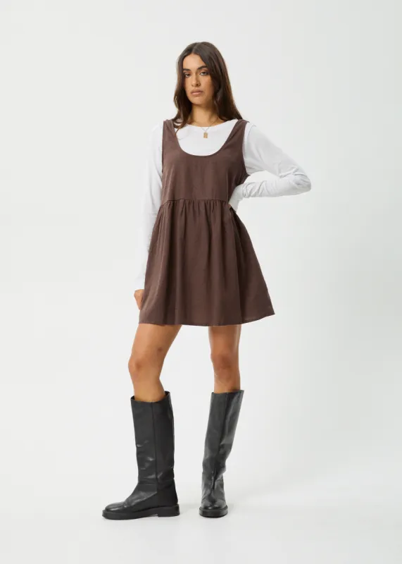 AFENDS Womens Jesse - Mini Dress - Coffee sold by Afends