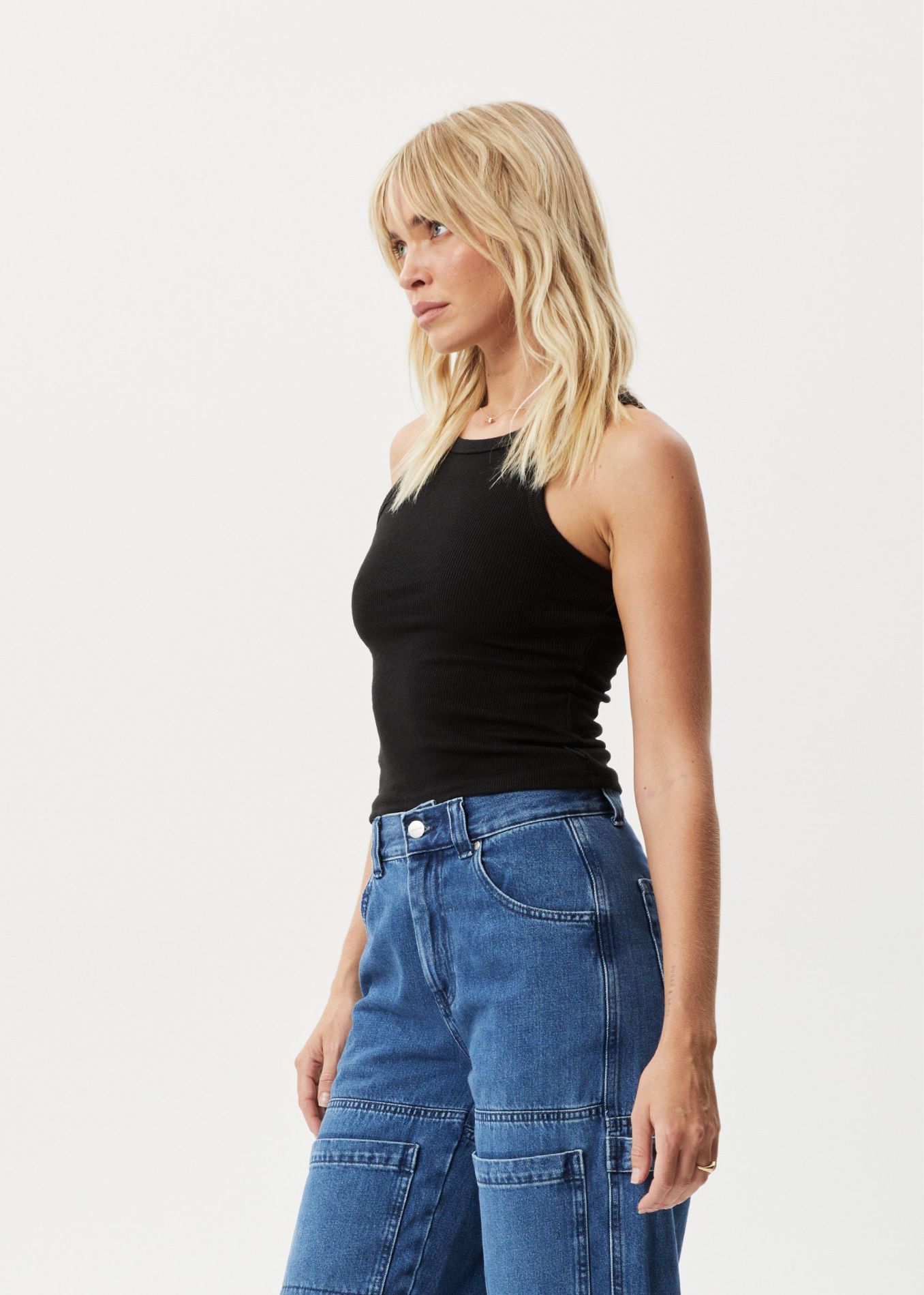 AFENDS Womens Lydia - Ribbed Singlet - Black sold by Afends product image thumbnail 4