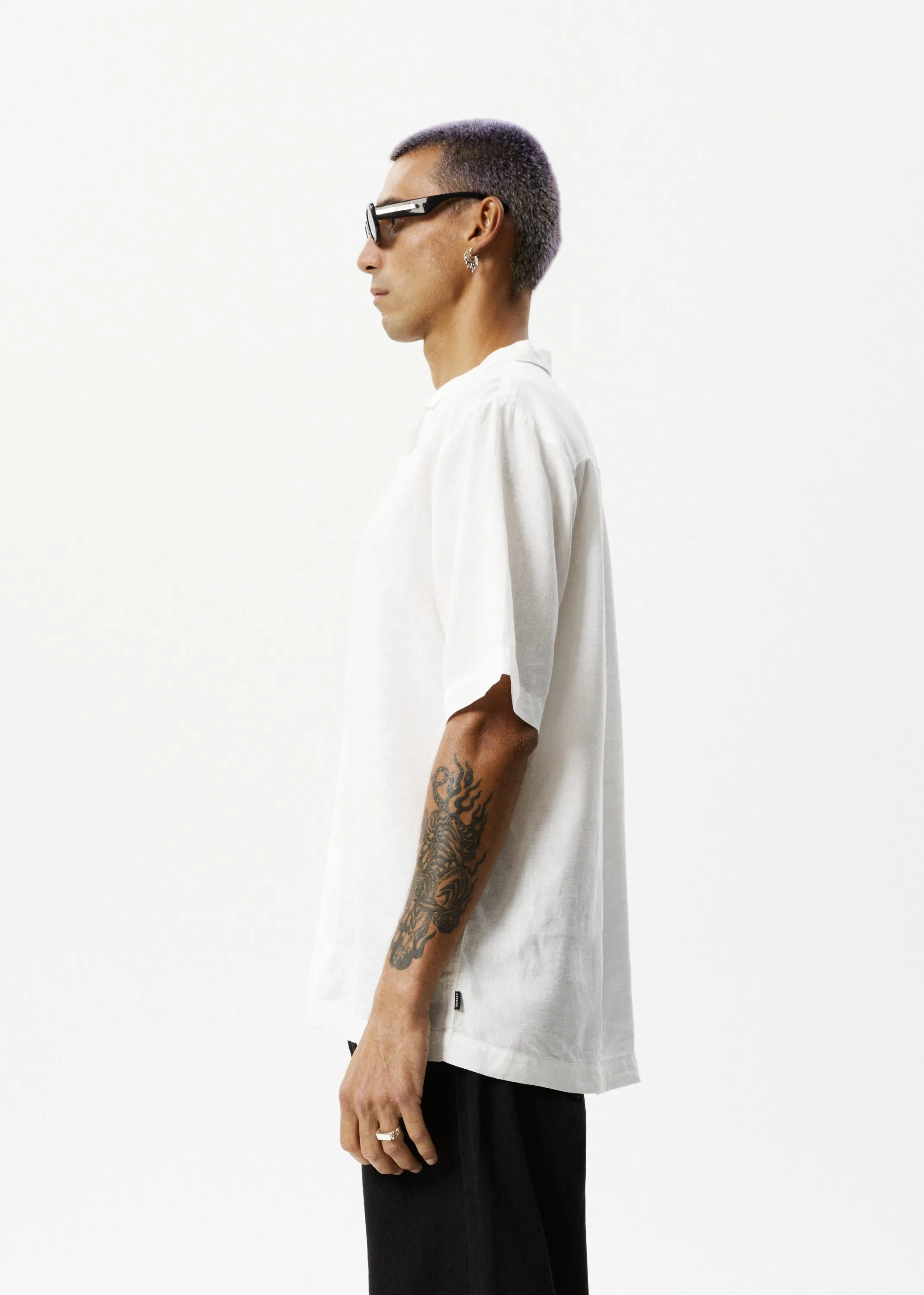 AFENDS Mens Daily - Cuban Short Sleeve Shirt - White sold by Afends product image thumbnail 4