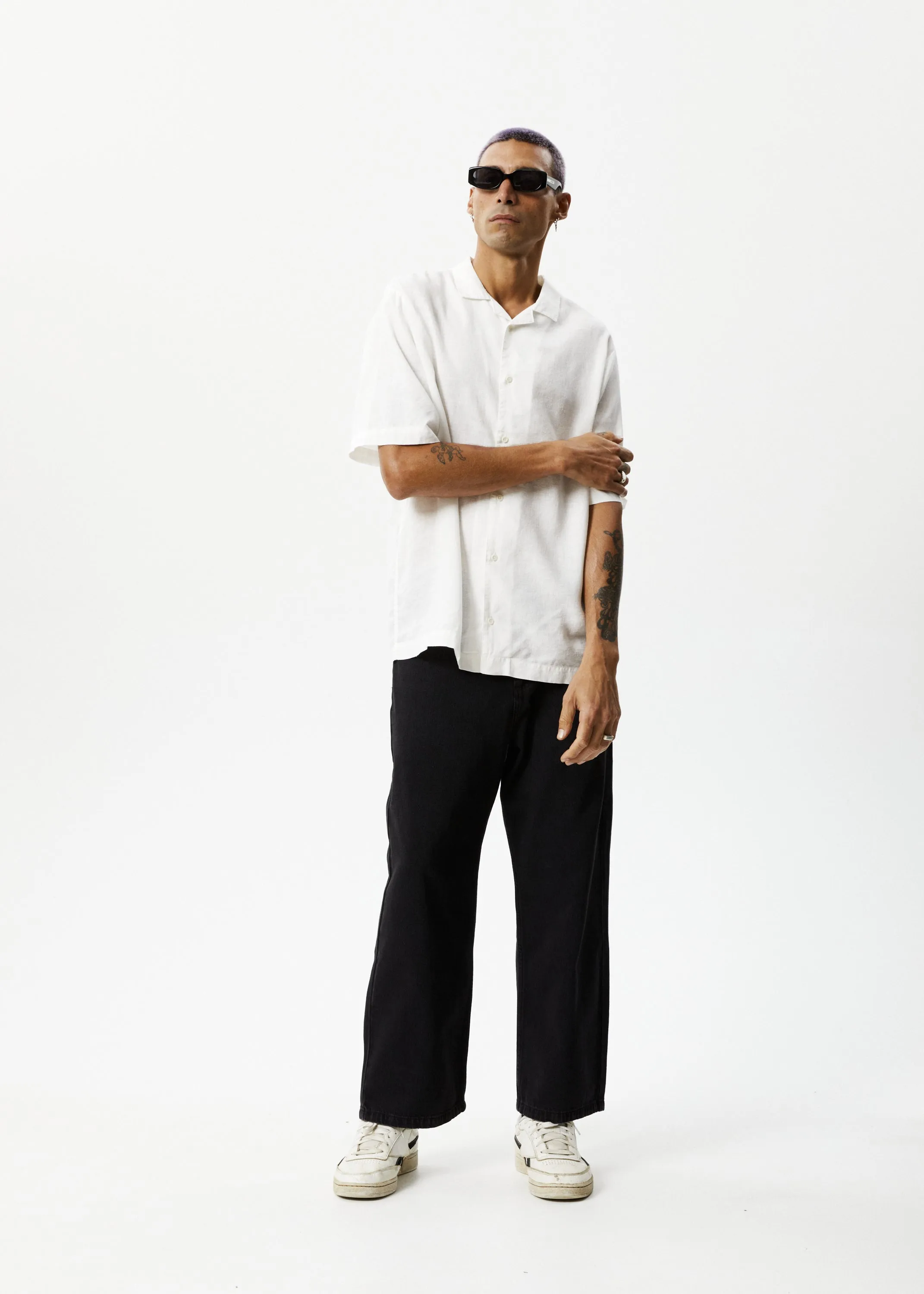 AFENDS Mens Daily - Cuban Short Sleeve Shirt - White sold by Afends product image thumbnail 3